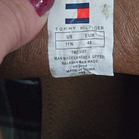 Tommy Hilfiger Gibby Cap Toe Black Leather Chukka Boots Size 11.5/45 - Picture 9 of 10